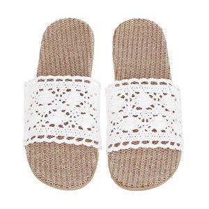 Woven Comfort Straw Open-Toe Slippers Non-Slip